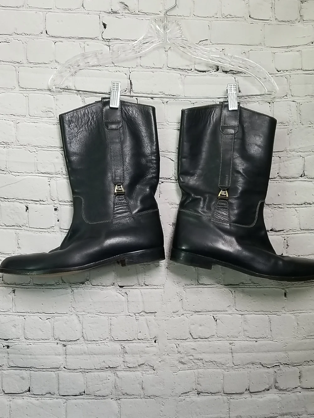 GUCCI mens mid calf leather boots size 11. EUC